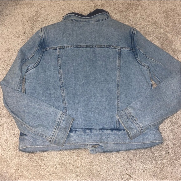 Jean jacket with blue Sherpa fur - Picture 5 of 5